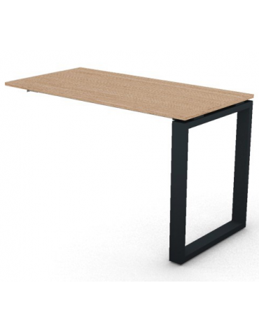 Appendice retta per scrivania, piano in melaminico spessore mm 18 e gamba metallica ad anello chiuso - cm 120x60x73,5h