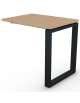 Appendice retta per scrivania, piano in melaminico spessore mm 25 e gamba metallica ad anello chiuso - cm 80x60x74h