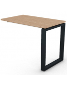 Appendice retta per scrivania, piano in melaminico spessore mm 25 e gamba metallica ad anello chiuso - cm 100x60x74h