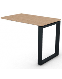 Appendice retta per scrivania,&nbsp;piano in melaminico spessore mm 25 e gamba metallica ad anello chiuso - cm 100x60x74h