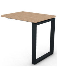 Appendice retta per scrivania,&nbsp;piano in melaminico spessore mm 30 e gamba metallica ad anello chiuso - cm 80x60x74,5h