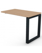 Appendice retta per scrivania, piano in melaminico spessore mm 30 e gamba metallica ad anello chiuso - cm 100x60x74,5h