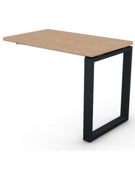 Appendice retta per scrivania, piano in melaminico spessore mm 30 e gamba metallica ad anello chiuso - cm 100x60x74,5h
