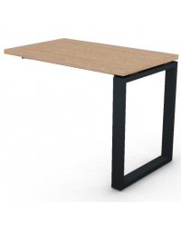 Appendice retta per scrivania,&nbsp;piano in melaminico spessore mm 30 e gamba metallica ad anello chiuso - cm 100x60x74,5h