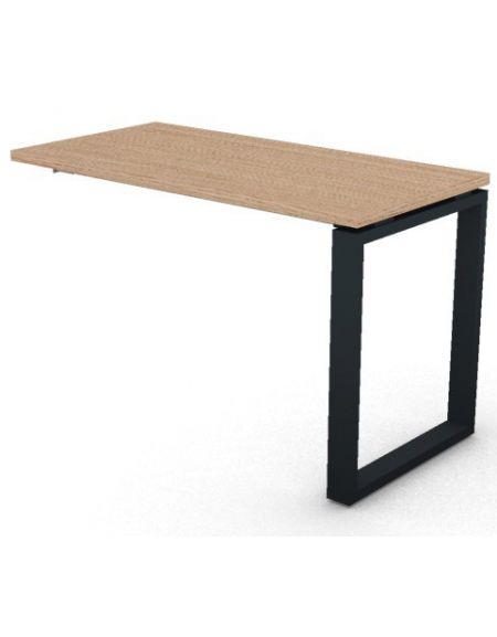 Appendice retta per scrivania, piano in melaminico spessore mm 30 e gamba metallica ad anello chiuso - cm 120x60x74,5h