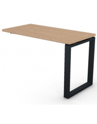 Appendice retta per scrivania,&nbsp;piano in melaminico spessore mm 30 e gamba metallica ad anello chiuso - cm 120x60x74,5h