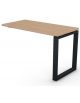 Appendice retta per scrivania, piano in melaminico spessore mm 30 e gamba metallica ad anello chiuso - cm 120x60x74,5h