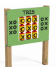 Pannello didattico con il gioco del tris, pali in legno termotrattato e pannello in HDPE - cm 97x13x132h