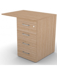 Appendice retta per scrivania,&nbsp;piano in melaminico spessore mm 18 e gamba metallica ad anello chiuso - cm 80x60x73,5h