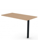 Appendice retta per scrivania, piano in melaminico spessore mm 25 e gamba autoportante - cm 120x60x74h