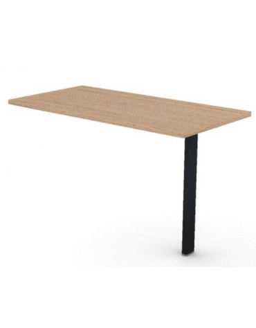Appendice retta per scrivania, piano in melaminico spessore mm 25 e gamba autoportante - cm 120x60x74h