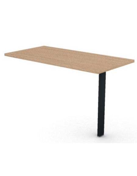 Appendice retta per scrivania, piano in melaminico spessore mm 25 e gamba autoportante - cm 120x60x74h