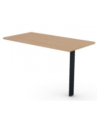 Appendice retta per scrivania, piano in melaminico spessore mm 25 e gamba autoportante - cm 120x60x74h