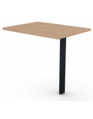Appendice retta per scrivania, piano in melaminico spessore mm 30 e gamba autoportante - cm 80x60x74,5h