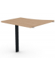 Appendice sagomata Dx per scrivania, piano in melaminico spessore mm 25 e gamba autoportante - cm 80x80x74h