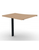 Appendice sagomata Dx per scrivania, piano in melaminico spessore mm 30 e gamba autoportante - cm 80x80x74,5h