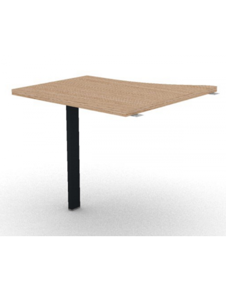 Appendice sagomata Dx per scrivania, piano in melaminico spessore mm 30 e gamba autoportante - cm 80x80x74,5h