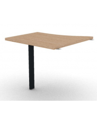 Appendice sagomata Dx per scrivania, piano in melaminico spessore mm 30 e gamba autoportante - cm 80x80x74,5h