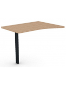 Appendice sagomata Dx per scrivania, piano in melaminico spessore mm 30 e gamba autoportante - cm 100x80x74,5h