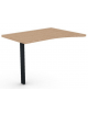 Appendice sagomata Dx per scrivania, piano in melaminico spessore mm 30 e gamba autoportante - cm 100x80x74,5h