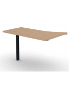 Appendice sagomata Dx per scrivania, piano in melaminico spessore mm 30 e gamba autoportante - cm 120x80x74,5h