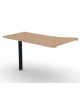 Appendice sagomata Dx per scrivania, piano in melaminico spessore mm 30 e gamba autoportante - cm 120x80x74,5h
