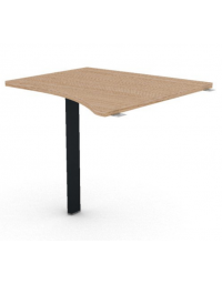 Appendice sagomata Sx per scrivania, piano in melaminico spessore mm 25 e gamba autoportante - cm 80x80x74h
