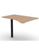 Appendice sagomata Sx per scrivania, piano in melaminico spessore mm 25 e gamba autoportante - cm 100x80x74h