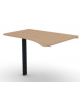 Appendice sagomata Sx per scrivania, piano in melaminico spessore mm 25 e gamba autoportante - cm 100x80x74h