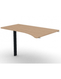 Appendice sagomata Sx per scrivania, piano in melaminico spessore mm 25 e gamba autoportante - cm 120x80x74h
