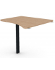 Appendice sagomata Sx per scrivania, piano in melaminico spessore mm 30 e gamba autoportante - cm 80x80x74,5h