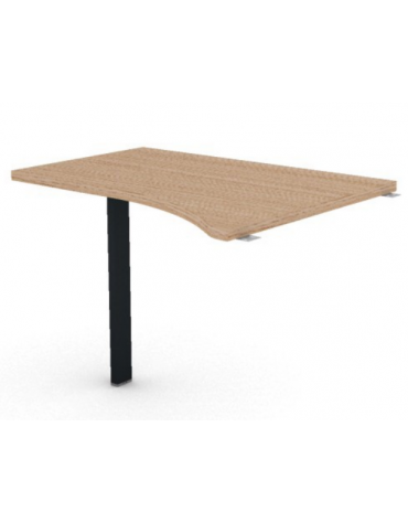 Appendice sagomata Sx per scrivania, piano in melaminico spessore mm 30 e gamba autoportante - cm 100x80x74,5h