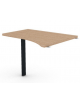 Appendice sagomata Sx per scrivania, piano in melaminico spessore mm 30 e gamba autoportante - cm 100x80x74,5h