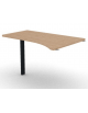 Appendice sagomata Sx per scrivania, piano in melaminico spessore mm 30 e gamba autoportante - cm 120x80x74,5h