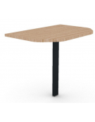 Terminale per scrivania profondità cm 90, piano in melaminico spessore mm 25 e gamba autoportante - cm 60x90x74h