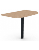 Terminale per scrivania profondità cm 100, piano in melaminico spessore mm 25 e gamba autoportante - cm 60x100x74h