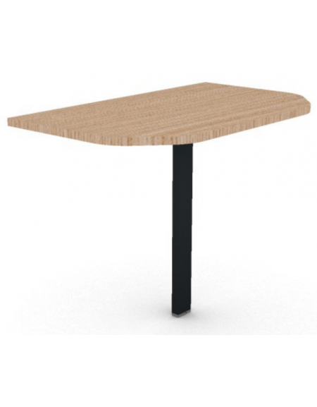 Terminale per scrivania profondità cm 100, piano in melaminico spessore mm 25 e gamba autoportante - cm 60x100x74h
