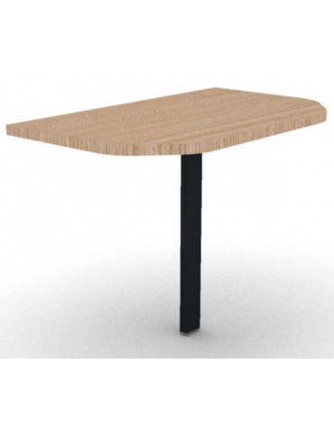 Terminale per scrivania profondità cm 100, piano in melaminico spessore mm 30 e gamba autoportante - cm 60x100x74,5h