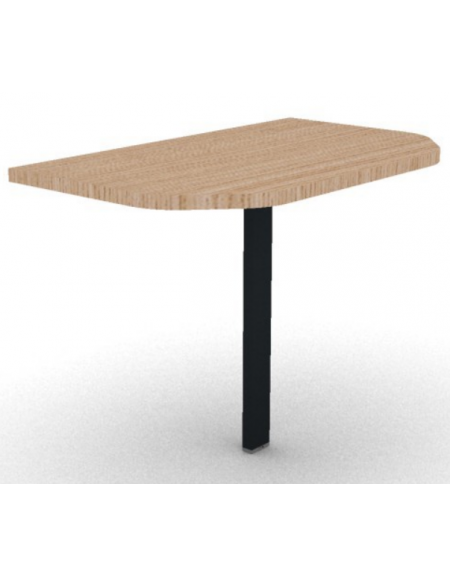 Terminale per scrivania profondità cm 100, piano in melaminico spessore mm 30 e gamba autoportante - cm 60x100x74,5h