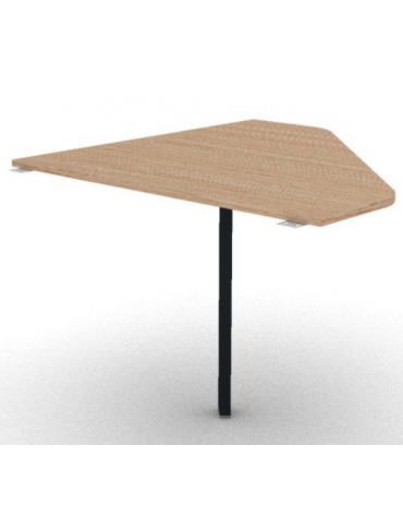 Raccordo simmetrico per scrivania profondità cm 100, piano in melaminico spessore mm 18 e gamba autoportante - cm 100x100x73,5h