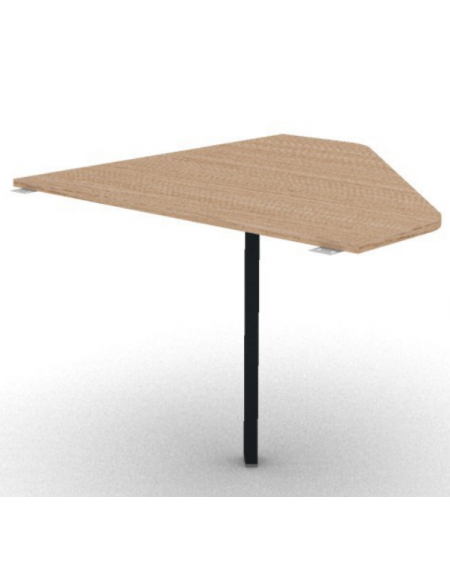 Raccordo simmetrico per scrivania profondità cm 100, piano in melaminico spessore mm 18 e gamba autoportante - cm 100x100x73,5h