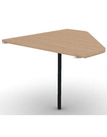Raccordo simmetrico per scrivania profondità cm 100, piano in melaminico spessore mm 25 e gamba autoportante - cm 100x100x74h