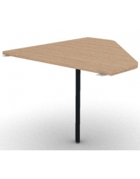 Raccordo simmetrico per scrivania profondit&agrave; cm 100, piano in melaminico spessore mm 25 e gamba autoportante - cm 100x100x74h