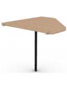 Raccordo simmetrico per scrivania profondità cm 90, piano in melaminico spessore mm 30 e gamba autoportante - cm 90x90x74,5h