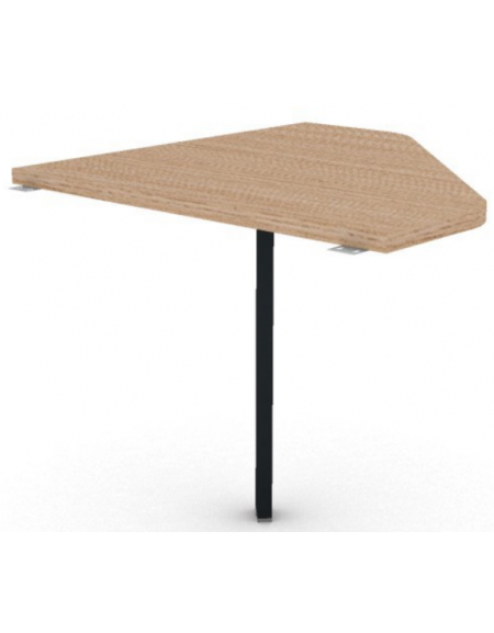 Raccordo simmetrico per scrivania profondità cm 90, piano in melaminico spessore mm 30 e gamba autoportante - cm 90x90x74,5h