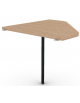 Raccordo simmetrico per scrivania profondità cm 90, piano in melaminico spessore mm 30 e gamba autoportante - cm 90x90x74,5h