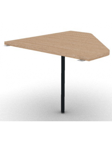 Raccordo simmetrico per scrivania profondità cm 100, piano in melaminico spessore mm 30 e gamba autoportante - cm 100x100x74,5h