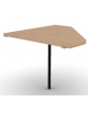 Raccordo simmetrico per scrivania profondità cm 100, piano in melaminico spessore mm 30 e gamba autoportante - cm 100x100x74,5h