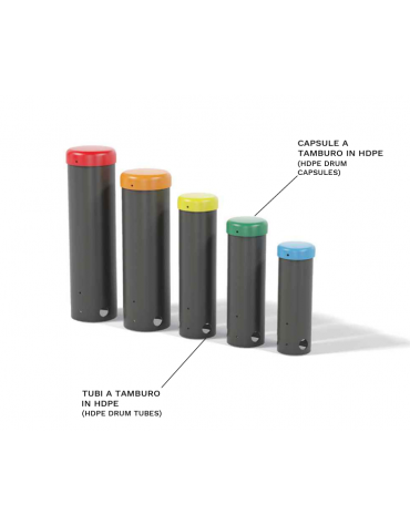 Bongo Musicale da esterno realizzato in HDPE - Set 5 elementi colorati - Dimensioni cm 149x25x87h