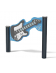 Basso musicale interattivo da esterno realizzato in HDPE - con pali in alluminio - Dimensioni cm 104x11x89h